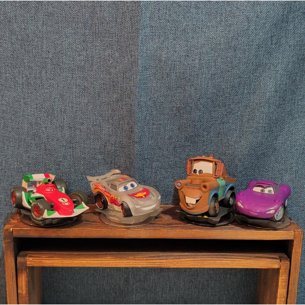 Disney Infinity 1.0 Cars 4 Figure Lot Crystal McQueen Mater Holley PVC